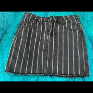 Black & white skirt and is the perfect length.